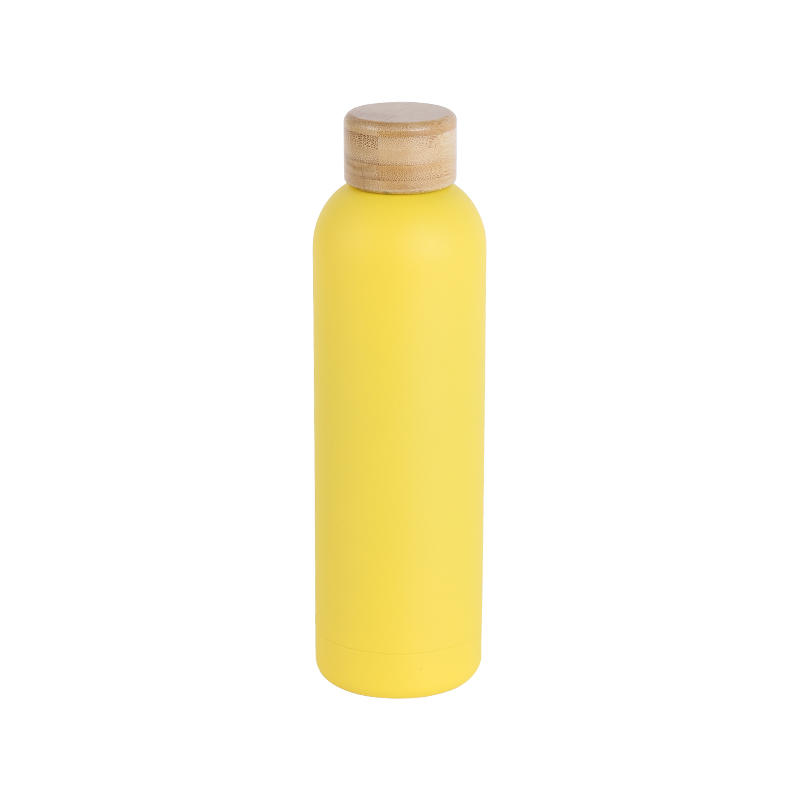 Botella de vacío con tapa de corcho Protección del medio ambiente Botella de agua deportiva aislada de acero inoxidable para exteriores